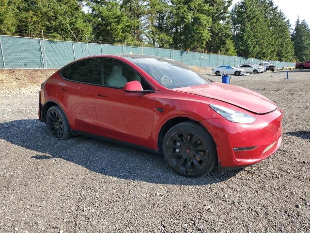 5YJYGDED7MF181395 - 2021 TESLA MODEL Y RED photo 4