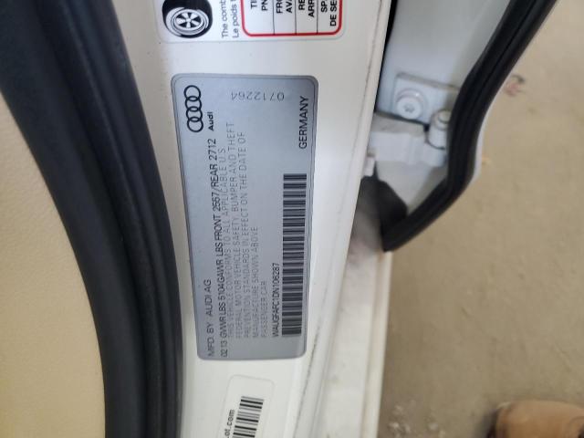 WAUGFAFC1DN106287 - 2013 AUDI A6 PREMIUM PLUS WHITE photo 12