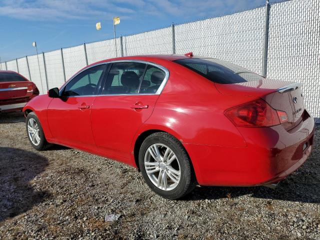 JN1CV6AR3AM451449 - 2010 INFINITI G37 RED photo 2