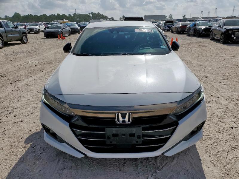 1HGCV1F32MA028311 - 2021 HONDA ACCORD SPORT WHITE photo 5