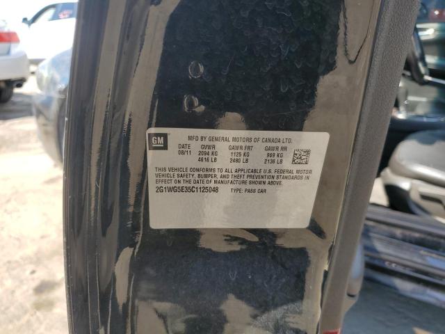 2G1WB5EK2B1328905 - 2011 CHEVROLET IMPALA LT BLACK photo 12