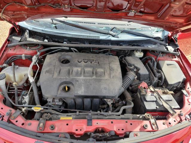 2T1BU4EE8DC095668 - 2013 TOYOTA COROLLA BASE RED photo 11