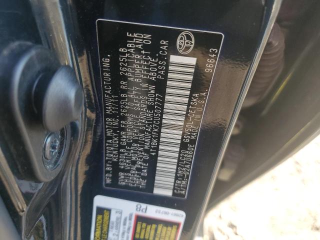 4T1BK1FK7CU507777 - 2012 TOYOTA CAMRY SE BLUE photo 12