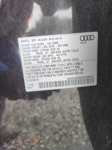 WA1LGAFE6FD006978 - 2015 AUDI Q7 PREMIUM PLUS Noir photo 13