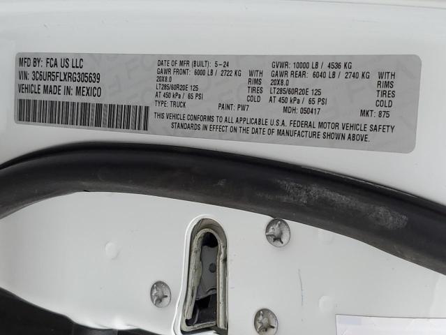 3C6UR5FLXRG305639 - 2024 RAM 2500 LARAMIE 白色 照片 13