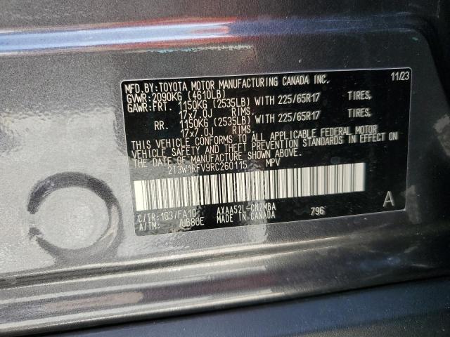2T3W1RFV9RC260115 - 2024 TOYOTA RAV4 XLE CHARCOAL photo 13