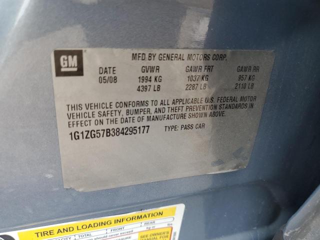 1G1ZG57B384295177 - 2008 CHEVROLET MALIBU LS SILVER photo 12