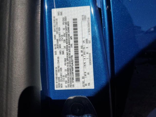 1FMCU9FN9PUA22778 - 2023 FORD ESCAPE BLUE photo 13