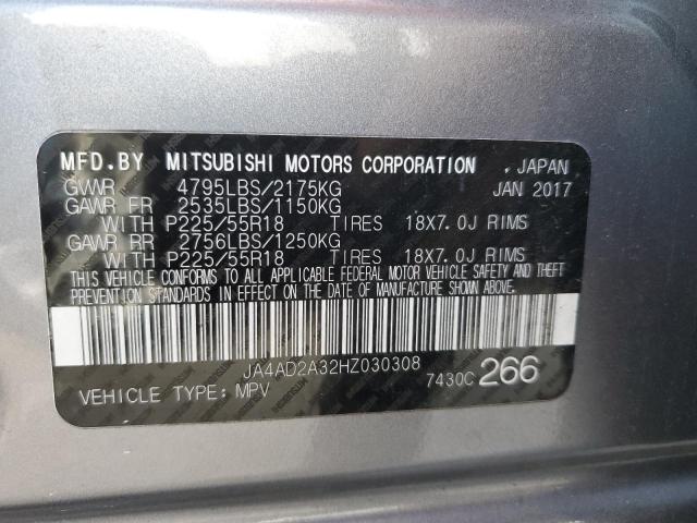 JA4AD2A32HZ030308 - 2017 MITSUBISHI OUTLANDER ES 灰色 照片 13
