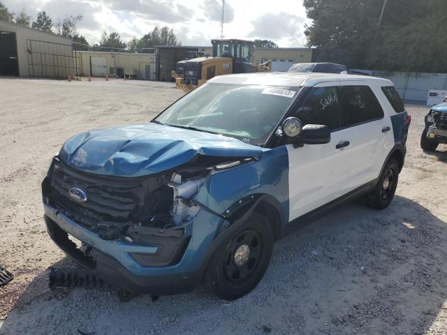 1FM5K8AR7HGD07501 - 2017 FORD EXPLORER POLICE INTERCEPTOR TWO TONE photo 1