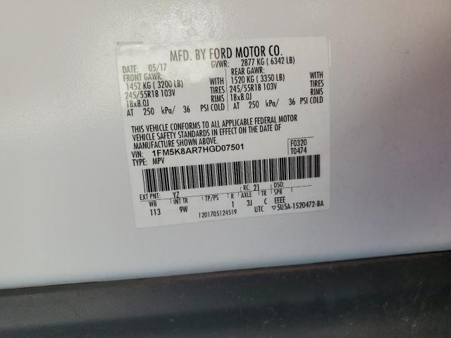 1FM5K8AR7HGD07501 - 2017 FORD EXPLORER POLICE INTERCEPTOR TWO TONE photo 13