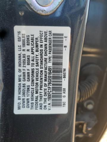 19XFC1F76GE016491 - 2016 HONDA CIVIC EXL 蓝色 照片 13