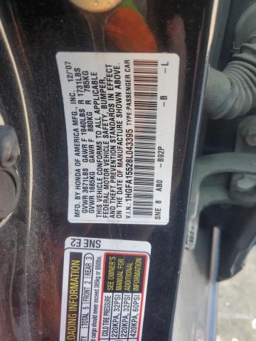 1HGFA15528L043395 - 2008 HONDA CIVIC LX BLACK photo 12