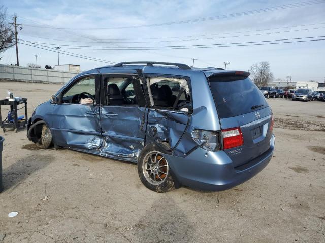 5FNRL38866B053080 - 2006 HONDA ODYSSEY TOURING BLUE photo 2