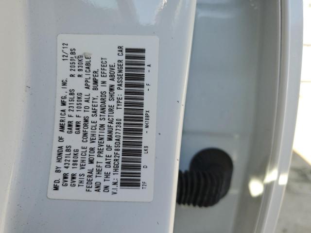 1HGCR2F85DA077380 - 2013 HONDA ACCORD EXL WHITE photo 13