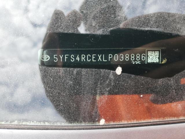 5YFS4RCEXLP038886 - 2020 TOYOTA COROLLA SE Қара фото 13