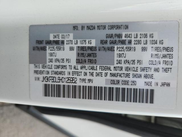 JM3KFBDL6H0125952 - 2017 MAZDA CX-5 GRAND TOURING WHITE photo 14