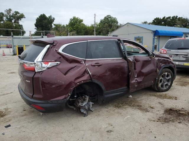 7FARW2H57JE094211 - 2018 HONDA CR-V EX MAROON photo 3