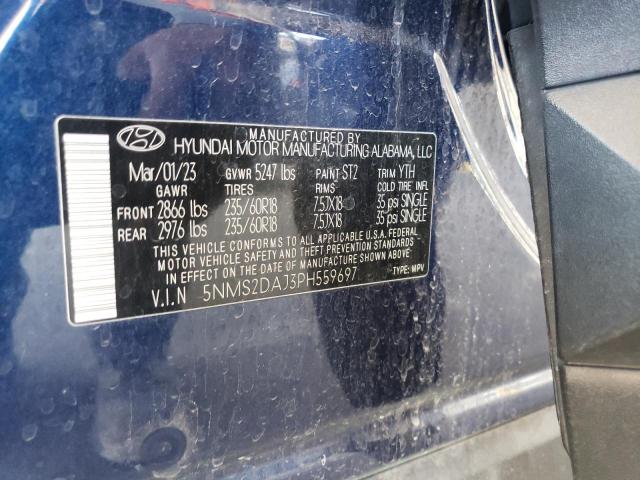 5NMS2DAJ3PH559697 - 2023 HYUNDAI SANTA FE SEL Azul foto 14
