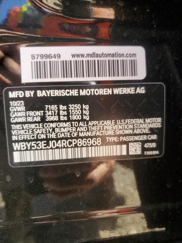 WBY53EJ04RCP86968 - 2024 BMW I7 XDRIVE60 Schwarz Foto 12