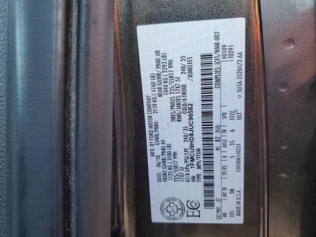 1FMCU9HD8JUC96582 - 2018 FORD ESCAPE SEL GRAY photo 14