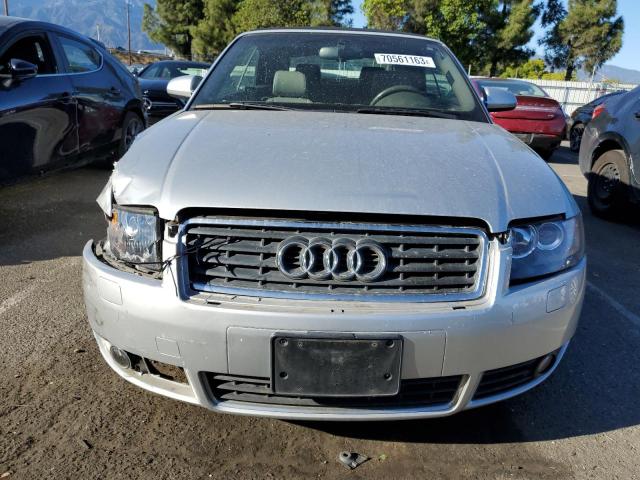 WAUAC48H26K006566 - 2006 AUDI A4 1.8 CABRIOLET SILVER photo 5