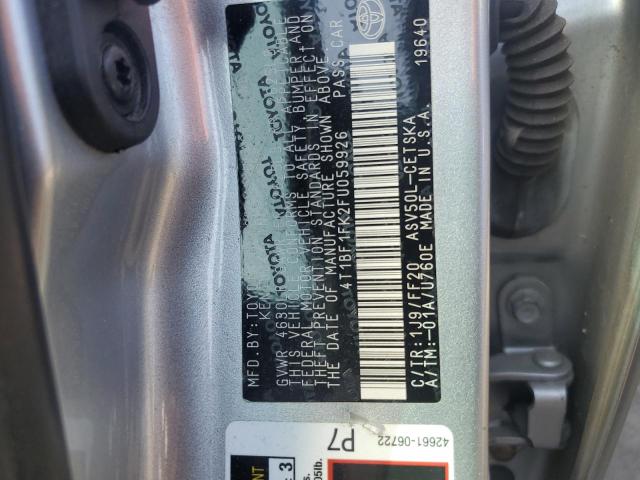 4T1BF1FK2FU059926 - 2015 TOYOTA CAMRY LE SILVER photo 12