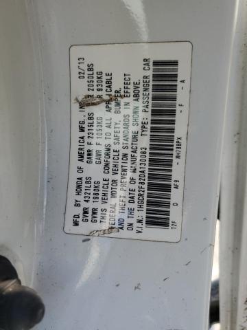 1HGCR2F82DA130083 - 2013 HONDA ACCORD EXL WHITE photo 12