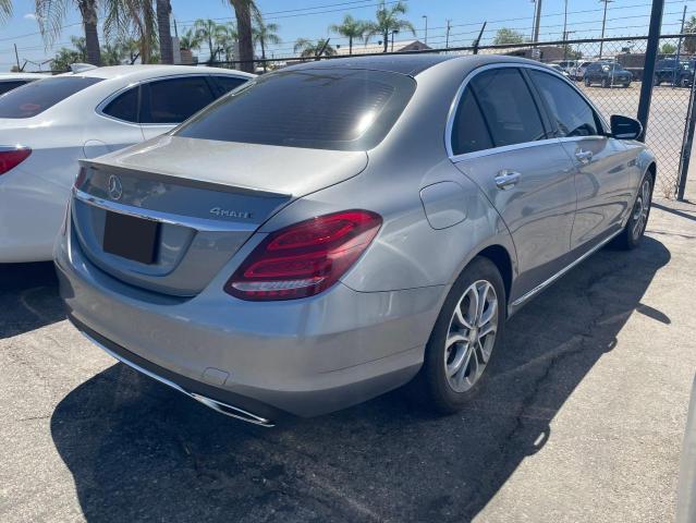 55SWF4KB6GU138716 - 2016 MERCEDES-BENZ C 300 4MATIC SILVER photo 4