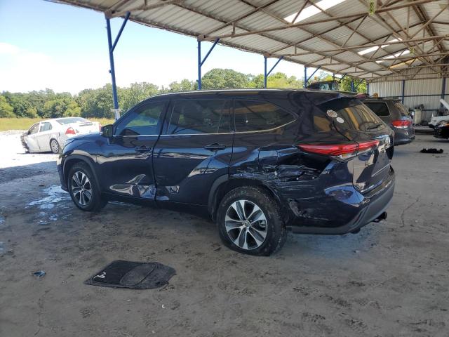 5TDHZRAH6LS008350 - 2020 TOYOTA HIGHLANDER XLE Azul foto 2