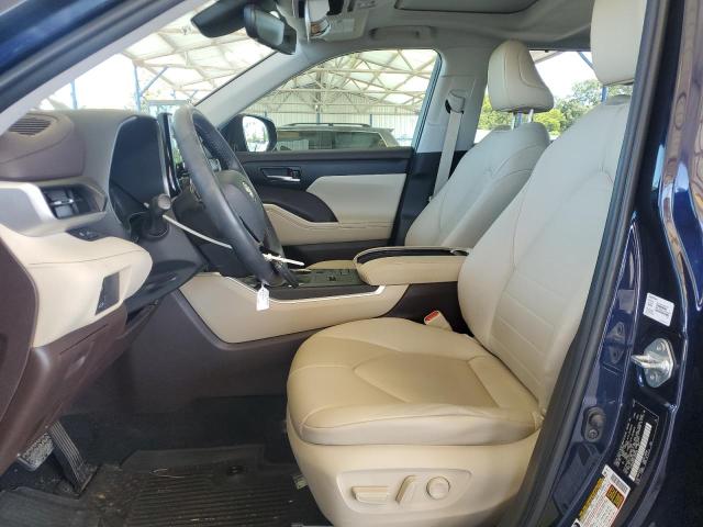 5TDHZRAH6LS008350 - 2020 TOYOTA HIGHLANDER XLE Azul foto 7