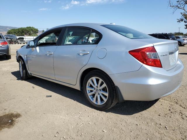 19XFB2F81CE337639 - 2012 HONDA CIVIC EX SILVER photo 2