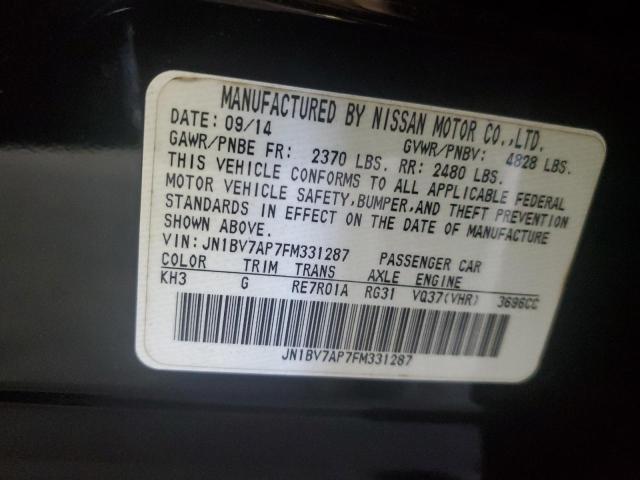 JN1BV7AP7FM331287 - 2015 INFINITI Q50 BASE BLACK photo 12