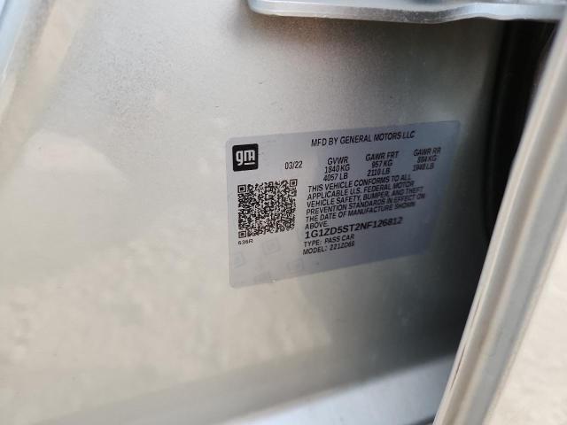 1G1ZD5ST2NF126812 - 2022 CHEVROLET MALIBU LT Gümüş foto 13