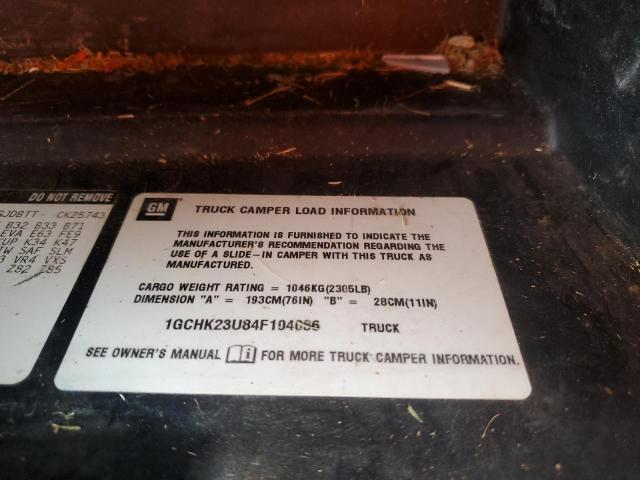 1GCHK23U84F104066 - 2004 CHEVROLET SILVERADO K2500 HEAVY DUTY WHITE photo 13