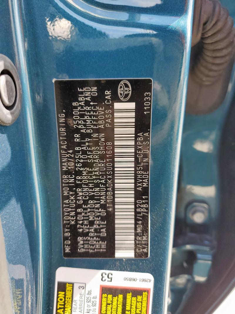 4T1DBADKXSU011608 - 2025 TOYOTA CAMRY XSE Көк фото 13