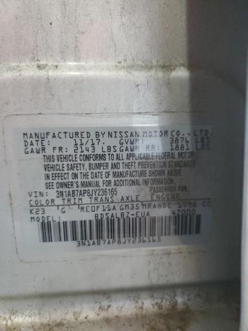 3N1AB7AP8JY236165 - 2018 NISSAN SENTRA S SILVER photo 13