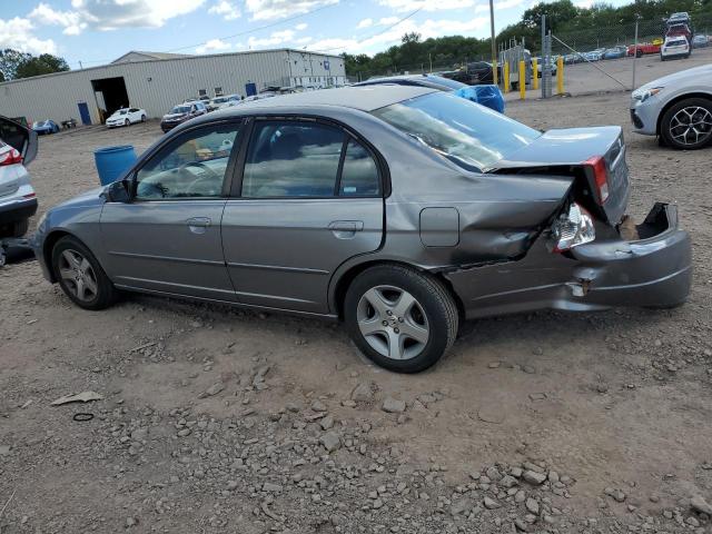 2HGES26715H570495 - 2005 HONDA CIVIC EX GRAY photo 2