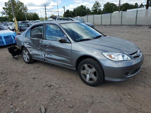2HGES26715H570495 - 2005 HONDA CIVIC EX GRAY photo 4