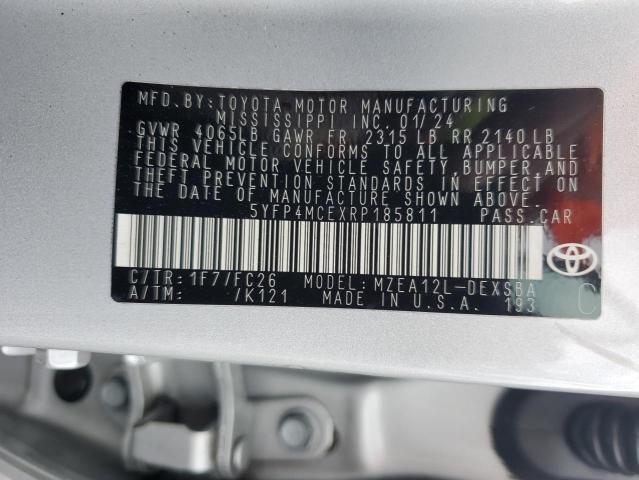 5YFP4MCEXRP185811 - 2024 TOYOTA COROLLA SE 银色 照片 13