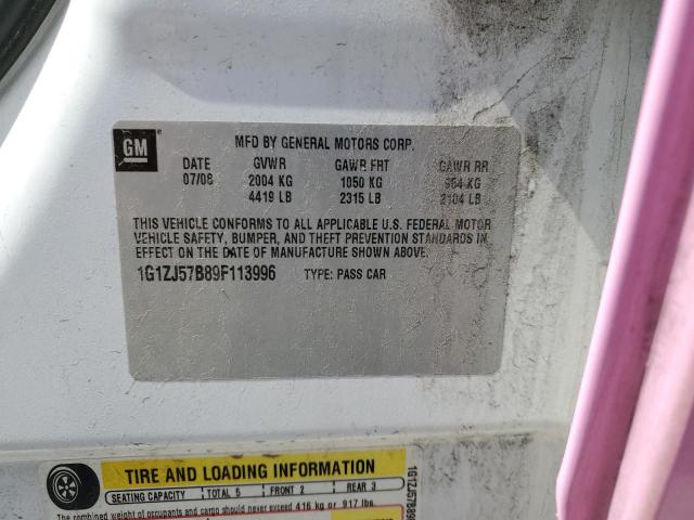 1G1ZJ57B89F113996 - 2009 CHEVROLET MALIBU 2LT PINK photo 12