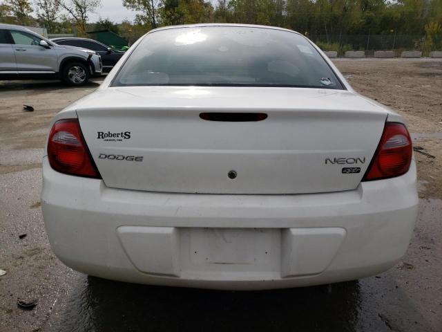 1B3ES56C34D574249 - 2004 DODGE NEON SXT WHITE photo 6