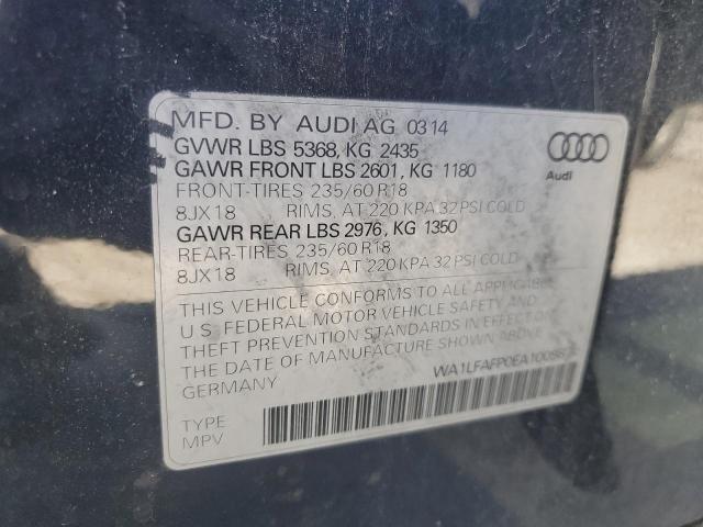 WA1LFAFP0EA100987 - 2014 AUDI Q5 PREMIUM PLUS BLACK photo 13