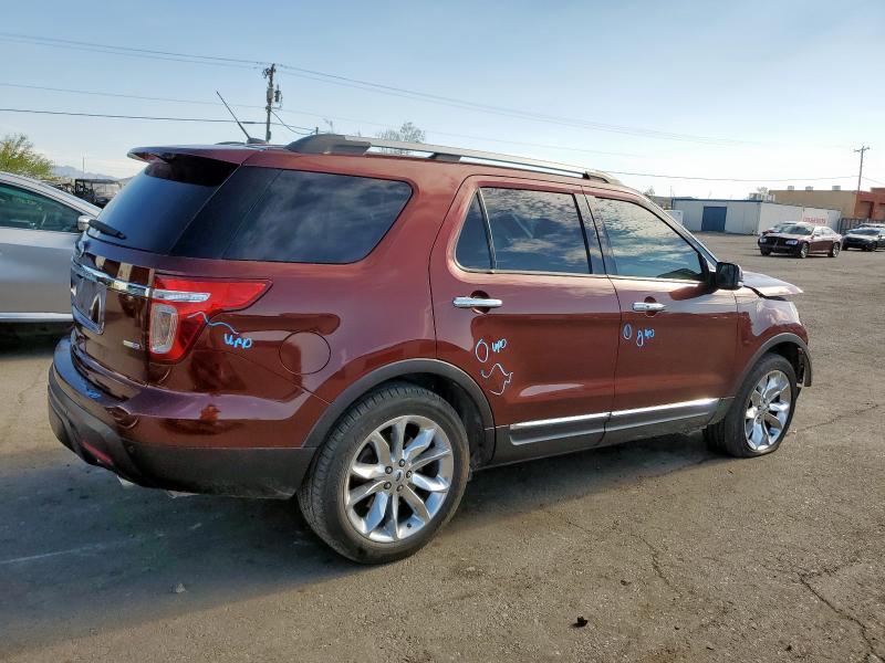 1FM5K8F82FGA18359 - 2015 FORD EXPLORER LIMITED BURGUNDY photo 3