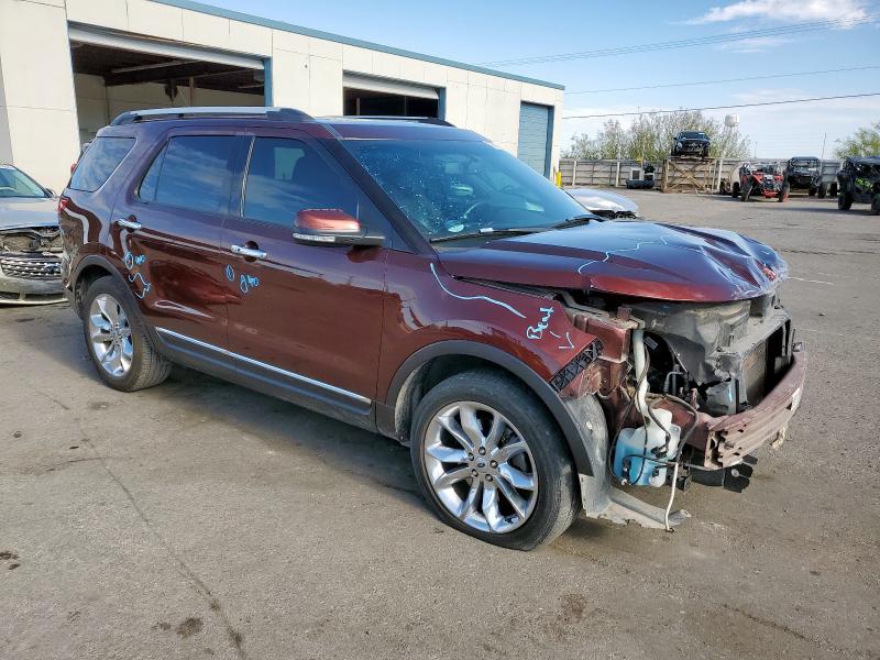 1FM5K8F82FGA18359 - 2015 FORD EXPLORER LIMITED BURGUNDY photo 4