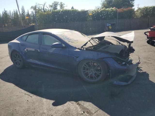 5YJSA1E54PF511125 - 2023 TESLA MODEL S Синий фото 4