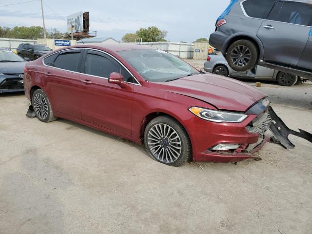 3FA6P0T93HR263553 - 2017 FORD FUSION SE RED photo 4