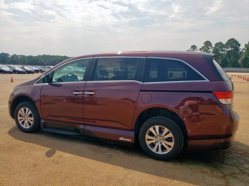 5FNRL5H67FB081481 - 2015 HONDA ODYSSEY EXL BURGUNDY photo 2