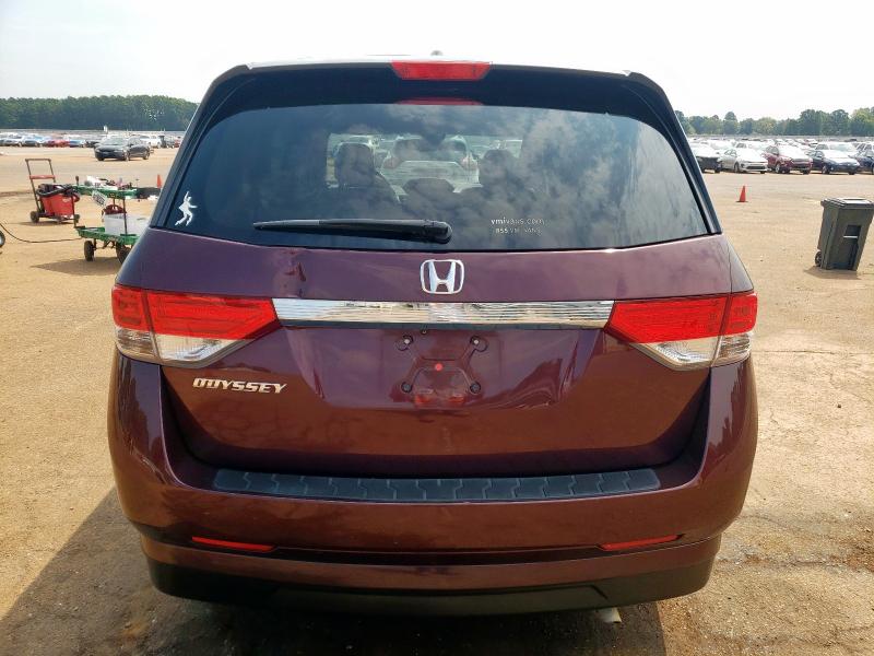 5FNRL5H67FB081481 - 2015 HONDA ODYSSEY EXL BURGUNDY photo 6