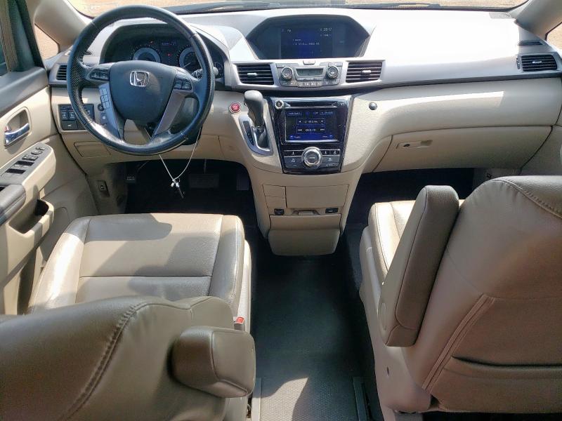 5FNRL5H67FB081481 - 2015 HONDA ODYSSEY EXL BURGUNDY photo 8